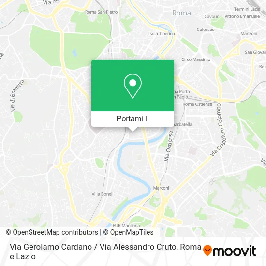 Mappa Via Gerolamo Cardano / Via Alessandro Cruto