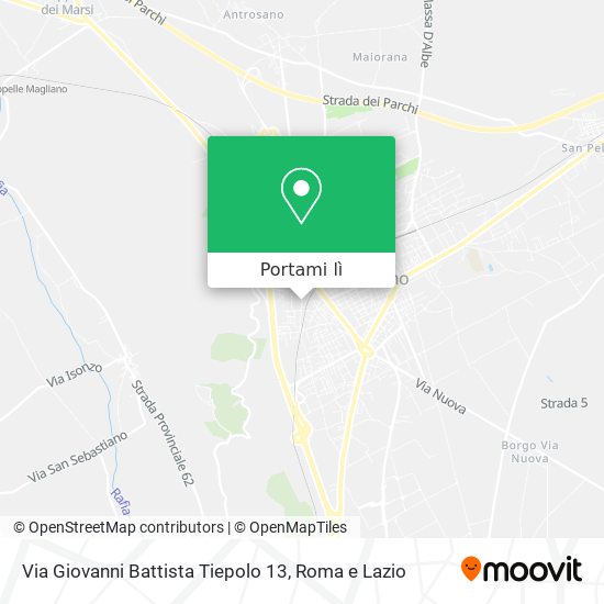 Mappa Via Giovanni Battista Tiepolo 13