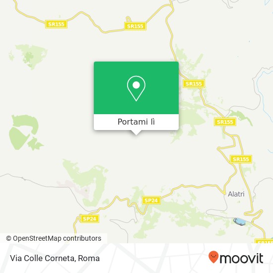 Mappa Via Colle Corneta