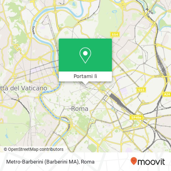 Mappa Metro-Barberini (Barberini MA)