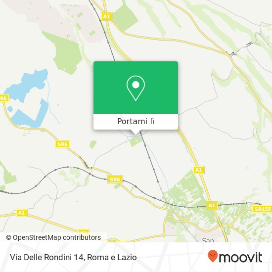 Mappa Via Delle Rondini 14