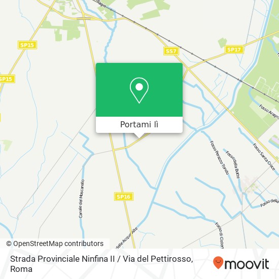 Mappa Strada Provinciale Ninfina II / Via del Pettirosso