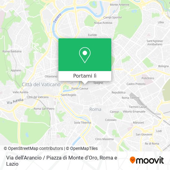 Mappa Via dell'Arancio / Piazza di Monte d'Oro