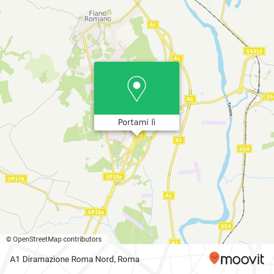 Mappa A1 Diramazione Roma Nord