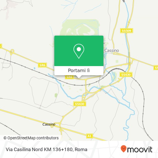 Mappa Via Casilina Nord KM 136+180