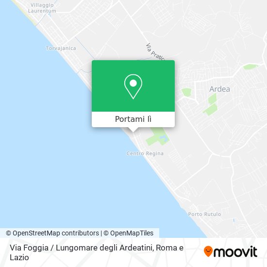 Mappa Via Foggia / Lungomare degli Ardeatini