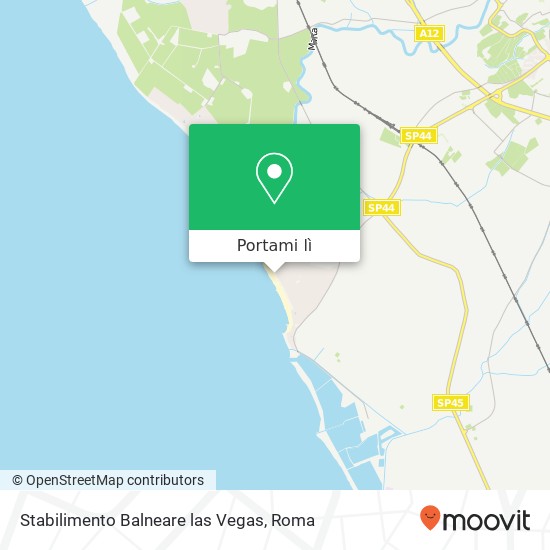 Mappa Stabilimento Balneare las Vegas