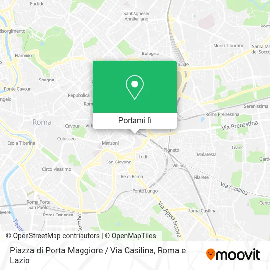 Mappa Piazza di Porta Maggiore / Via Casilina