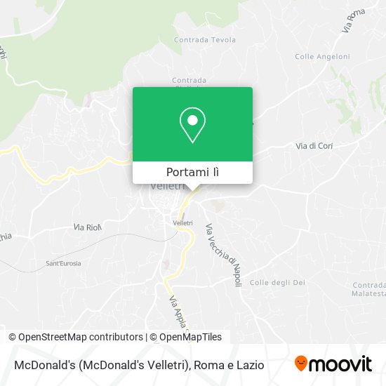 Mappa McDonald's (McDonald's Velletri)