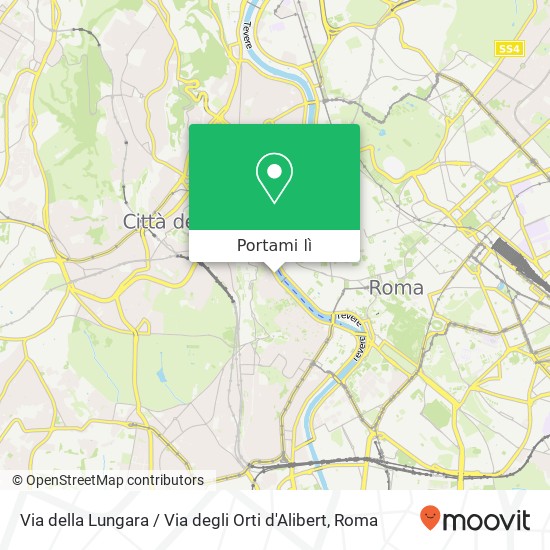Mappa Via della Lungara / Via degli Orti d'Alibert