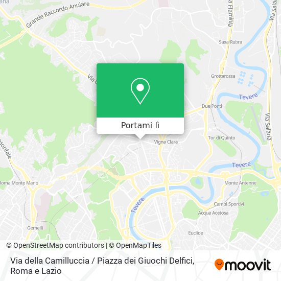 Mappa Via della Camilluccia / Piazza dei Giuochi Delfici