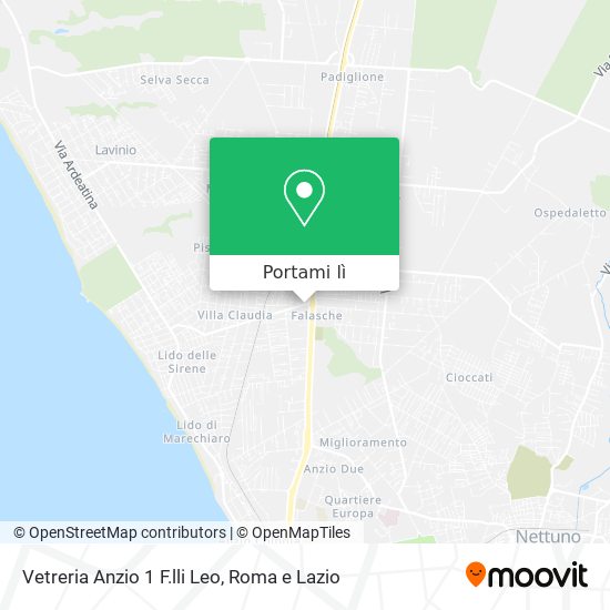 Mappa Vetreria Anzio 1 F.lli Leo
