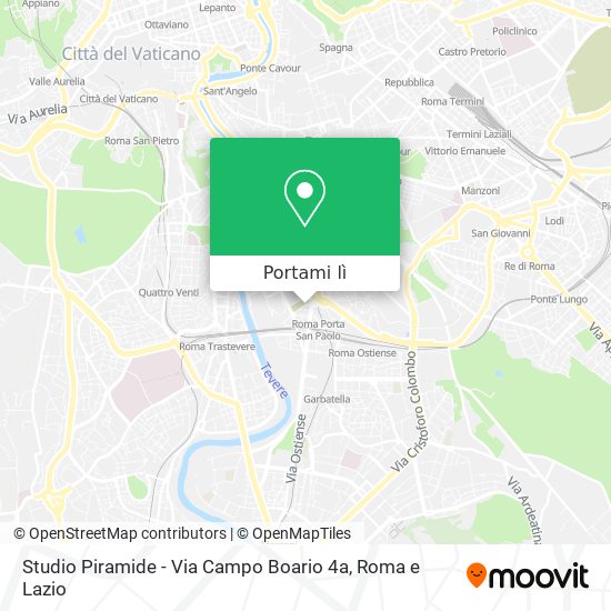 Mappa Studio Piramide - Via Campo Boario 4a