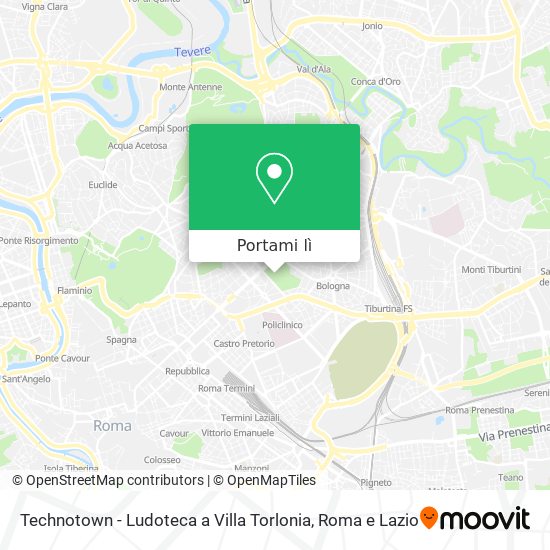 Mappa Technotown - Ludoteca a Villa Torlonia