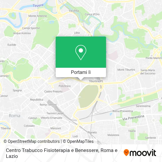 Mappa Centro Trabucco Fisioterapia e Benessere