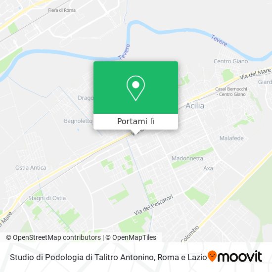 Mappa Studio di Podologia di Talitro Antonino