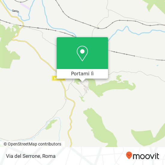 Mappa Via del Serrone