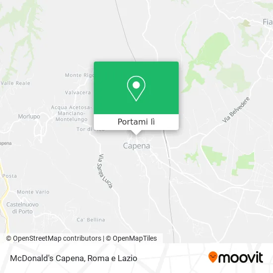 Mappa McDonald's Capena