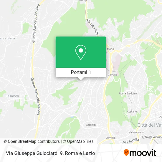 Mappa Via Giuseppe Guicciardi 9