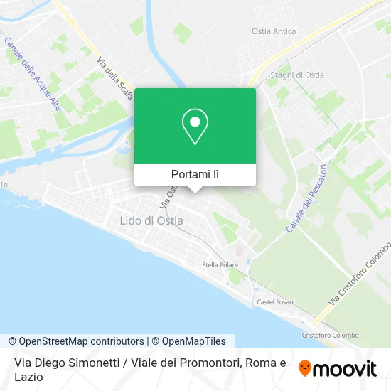 Mappa Via Diego Simonetti / Viale dei Promontori
