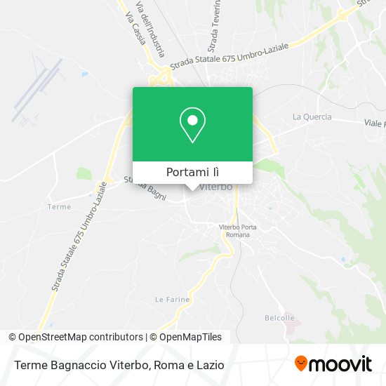 Mappa Terme Bagnaccio Viterbo