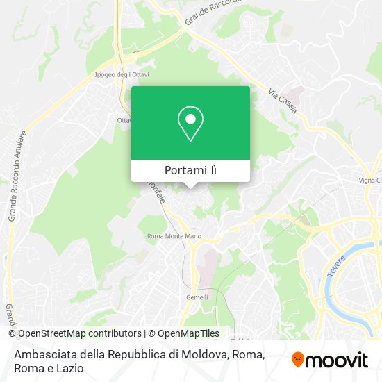 Mappa Ambasciata della Repubblica di Moldova, Roma