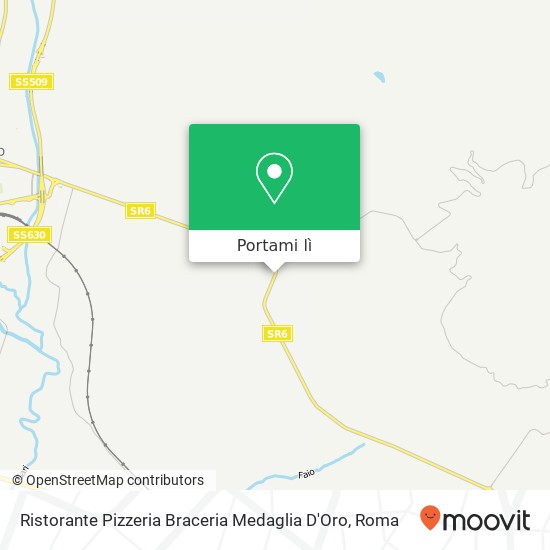 Mappa Ristorante Pizzeria Braceria Medaglia D'Oro