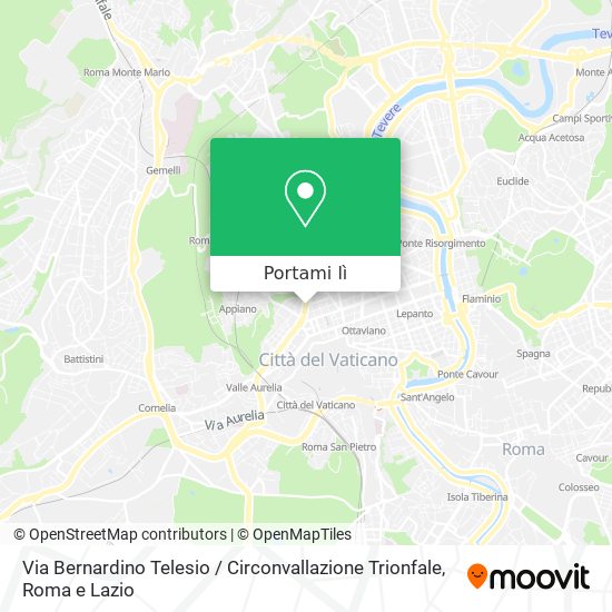 Mappa Via Bernardino Telesio / Circonvallazione Trionfale