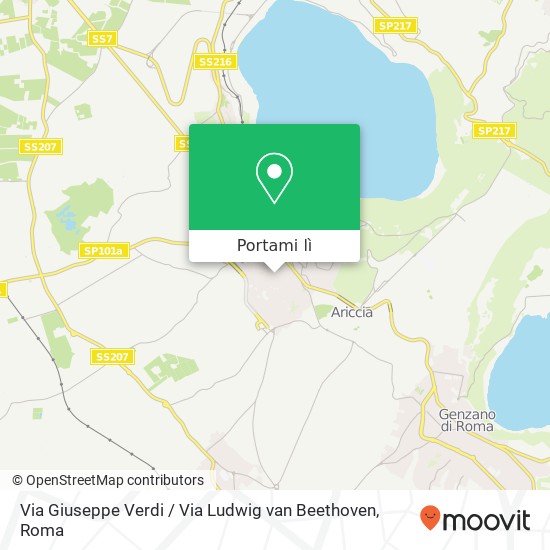 Mappa Via Giuseppe Verdi / Via Ludwig van Beethoven