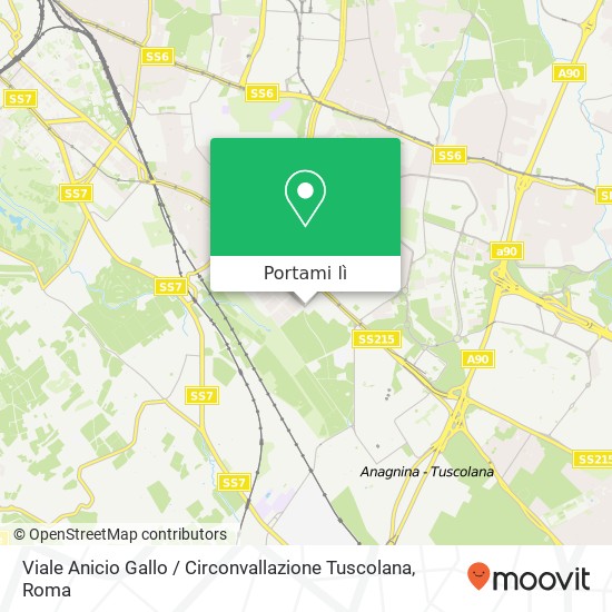 Mappa Viale Anicio Gallo / Circonvallazione Tuscolana