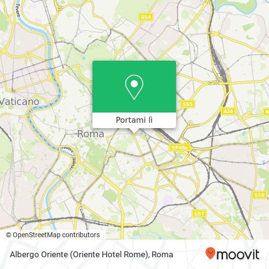 Mappa Albergo Oriente (Oriente Hotel Rome)