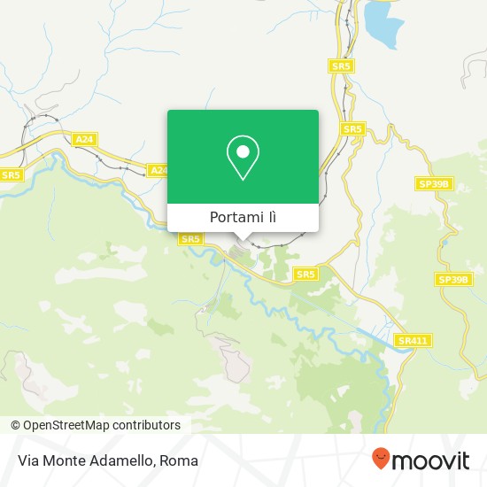 Mappa Via Monte Adamello