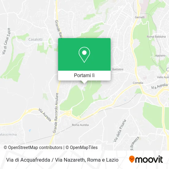 Mappa Via di Acquafredda / Via Nazareth