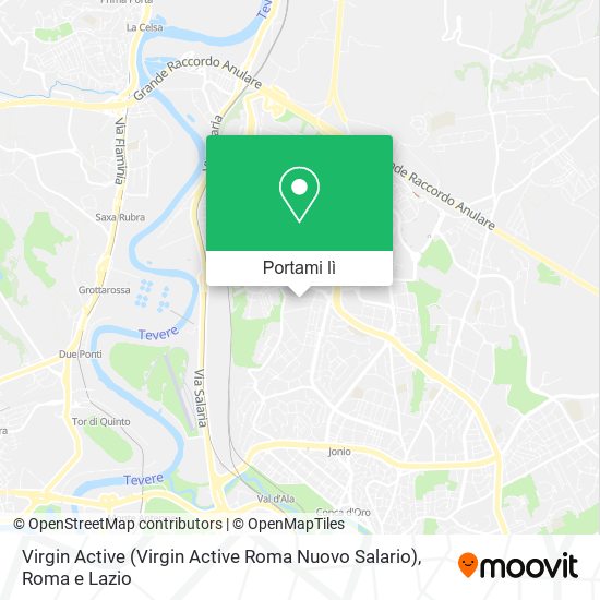 Mappa Virgin Active (Virgin Active Roma Nuovo Salario)