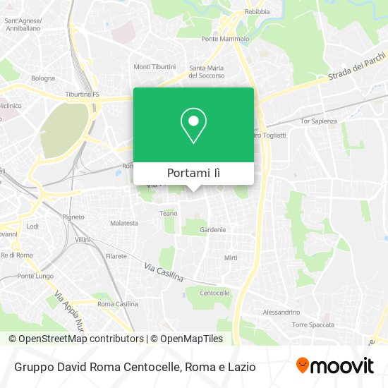 Mappa Gruppo David Roma Centocelle