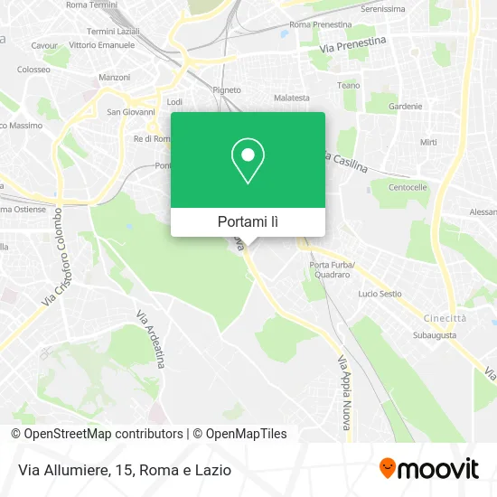 Mappa Via Allumiere, 15