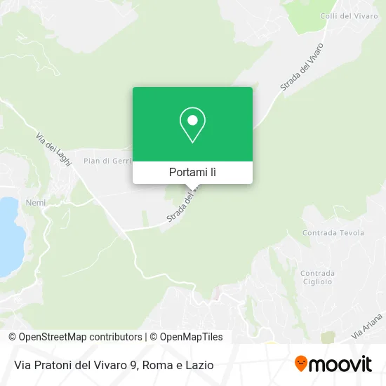 Mappa Via Pratoni del Vivaro 9