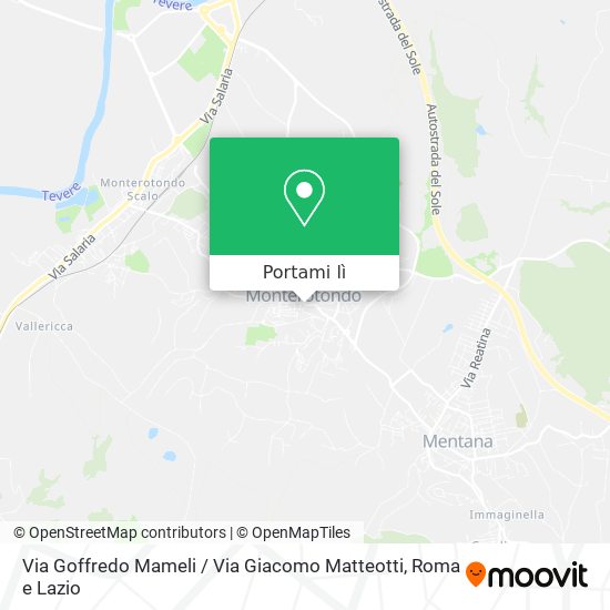 Mappa Via Goffredo Mameli / Via Giacomo Matteotti