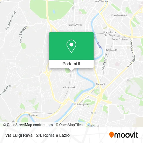 Mappa Via Luigi Rava 124