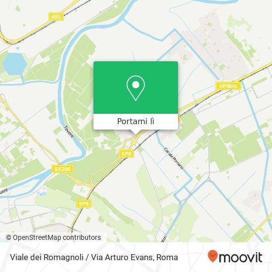 Mappa Viale dei Romagnoli / Via Arturo Evans