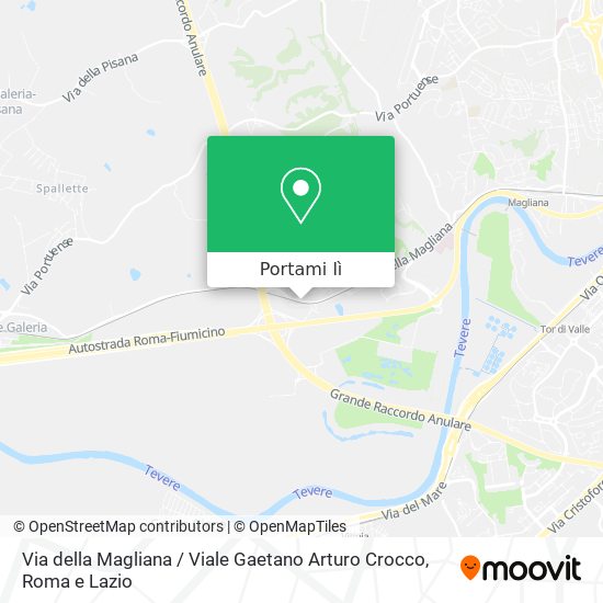 Mappa Via della Magliana / Viale Gaetano Arturo Crocco