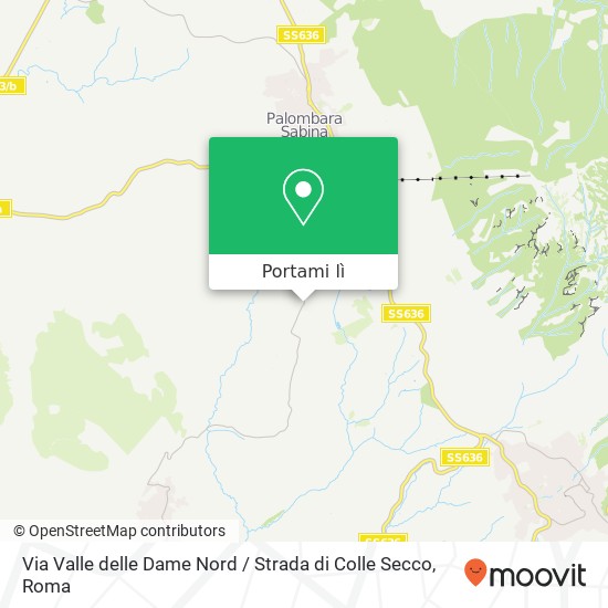 Mappa Via Valle delle Dame Nord / Strada di Colle Secco