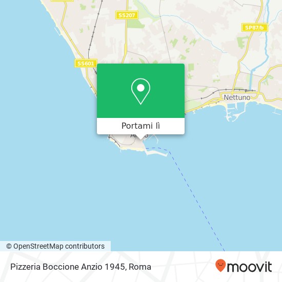 Mappa Pizzeria Boccione Anzio 1945