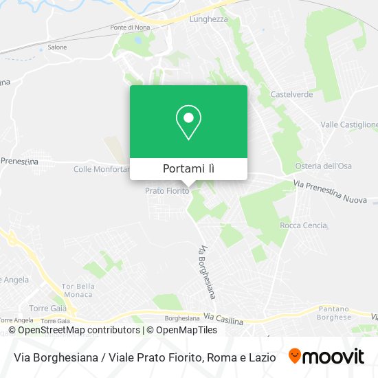 Mappa Via Borghesiana / Viale Prato Fiorito