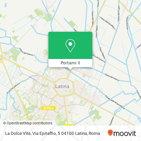 Mappa La Dolce Vite, Via Epitaffio, 5 04100 Latina