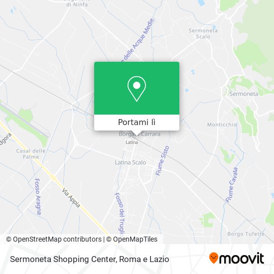 Mappa Sermoneta Shopping Center
