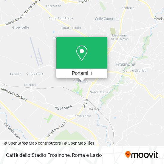 Mappa Caffè dello Stadio Frosinone