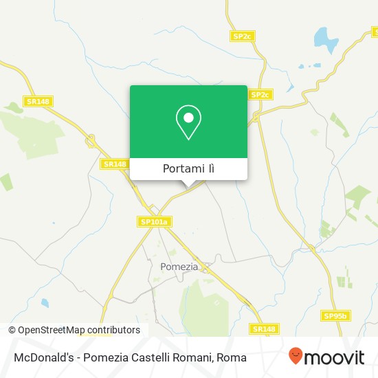 Mappa McDonald's - Pomezia Castelli Romani, 00071 Pomezia