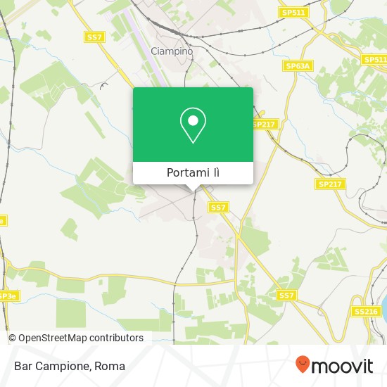 Mappa Bar Campione, Viale della Repubblica, 11 00040 Marino