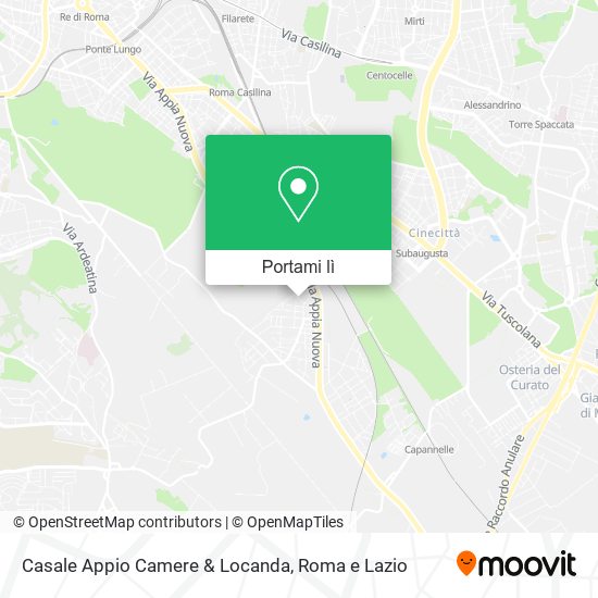 Mappa Casale Appio Camere & Locanda